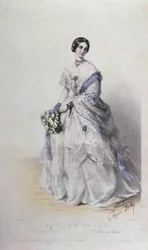 Portret Madame Eugenie Doche w roli Małgorzaty Gautier, „La Dame aux Camelias”